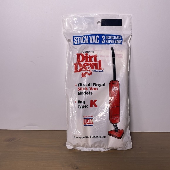 Dirt Devil Royal Stick Vacuum Cleaner Bags Type K New Pack 3‎ - Picture 1 of 2